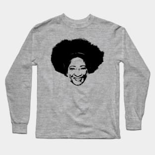 Wanda Sykes: Hilarious Comedy Queen Portrait with Big Afro Long Sleeve T-Shirt